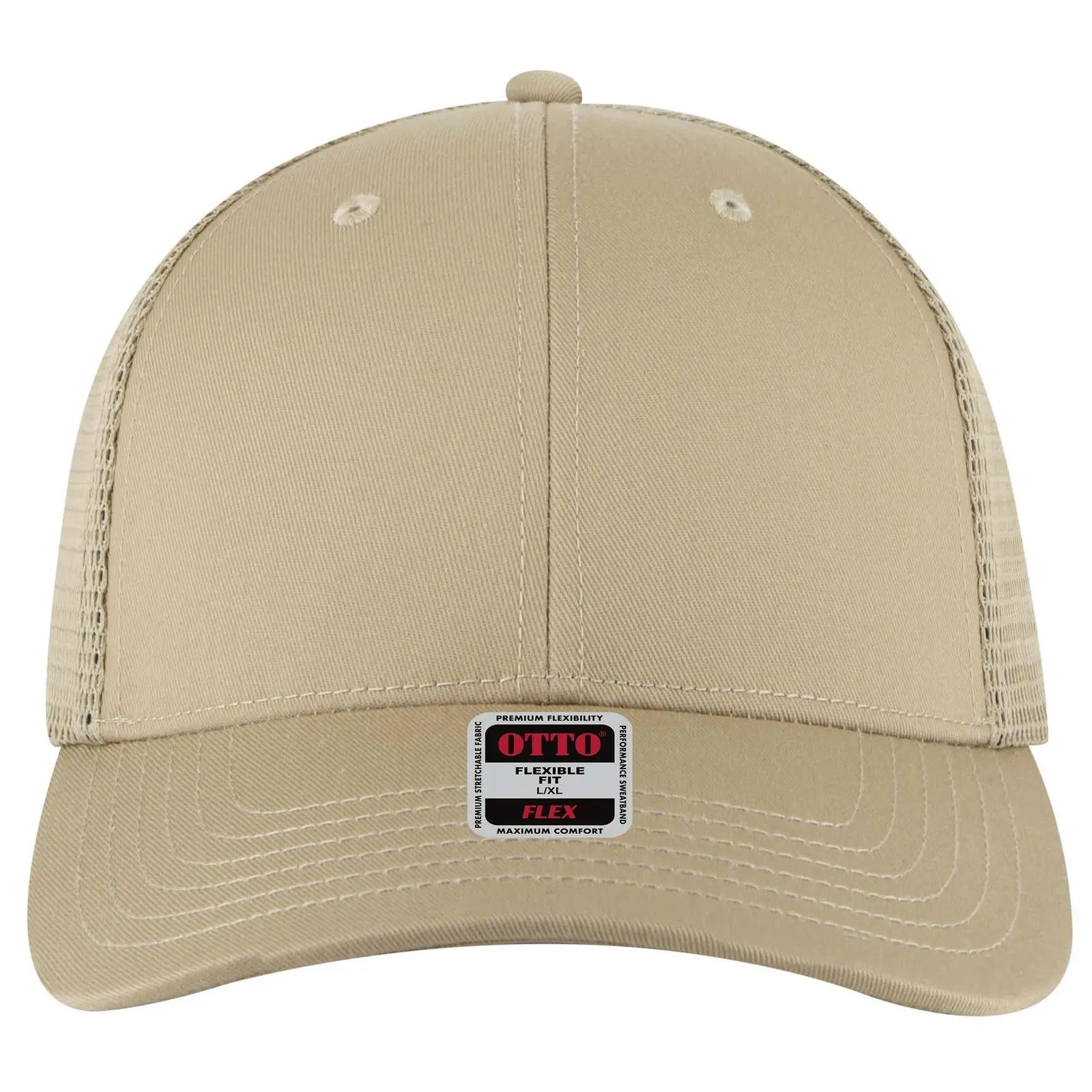 Otto 135-2 ?Otto Flex’ Fitted 6 Panel Low Profile Mesh Back Trucker Cap - Khaki