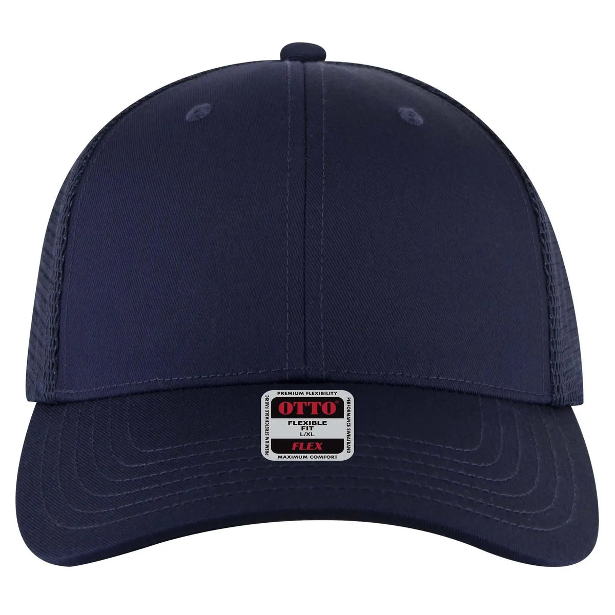 Otto 135-2 ?Otto Flex’ Fitted 6 Panel Low Profile Mesh Back Trucker Cap - Navy