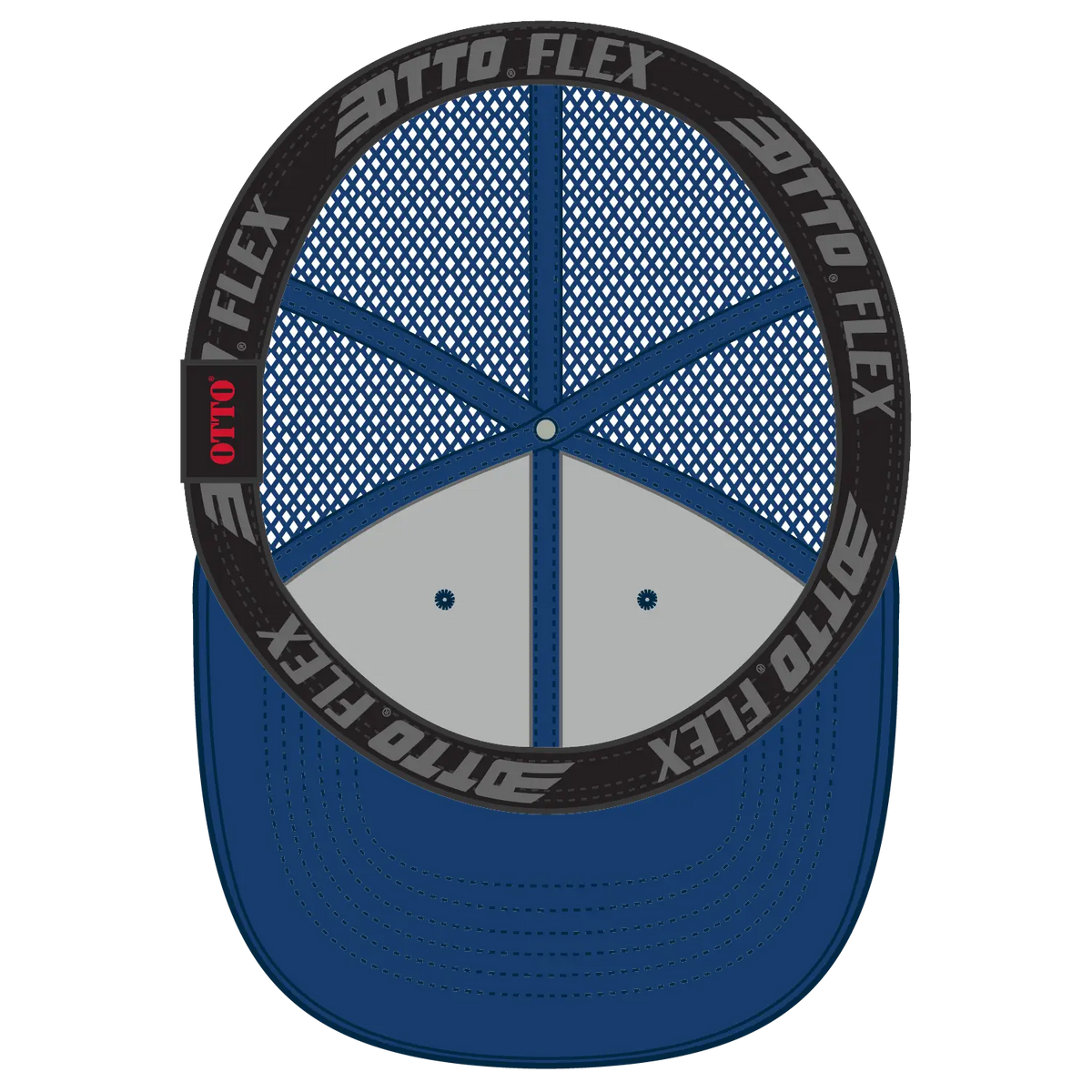 Otto 135-2 ?Otto Flex’ Fitted 6 Panel Low Profile Mesh Back Trucker Cap - Royal