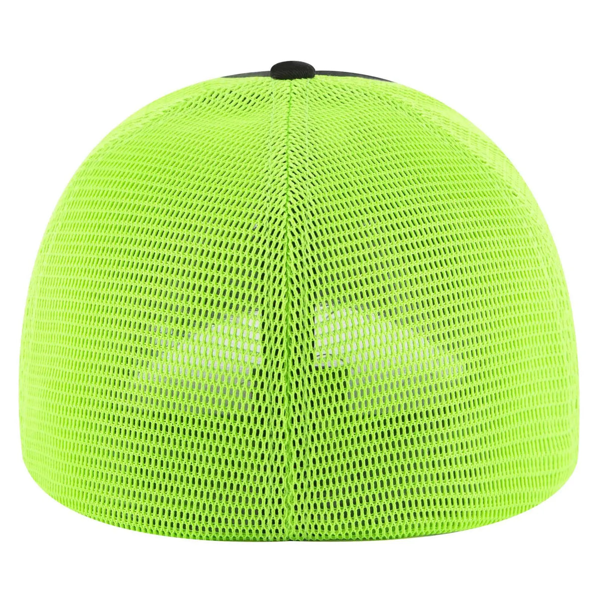 Otto 135-2 ?Otto Flex’ Fitted 6 Panel Low Profile Mesh Back Trucker Cap - Blk/blk/n.grn