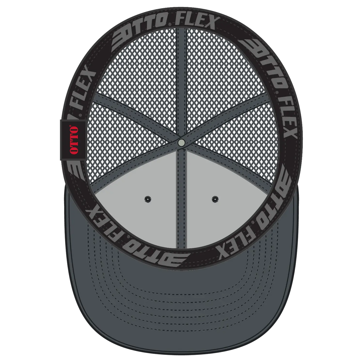 Otto 135-2 ?Otto Flex’ Fitted 6 Panel Low Profile Mesh Back Trucker Cap - Char. Gray