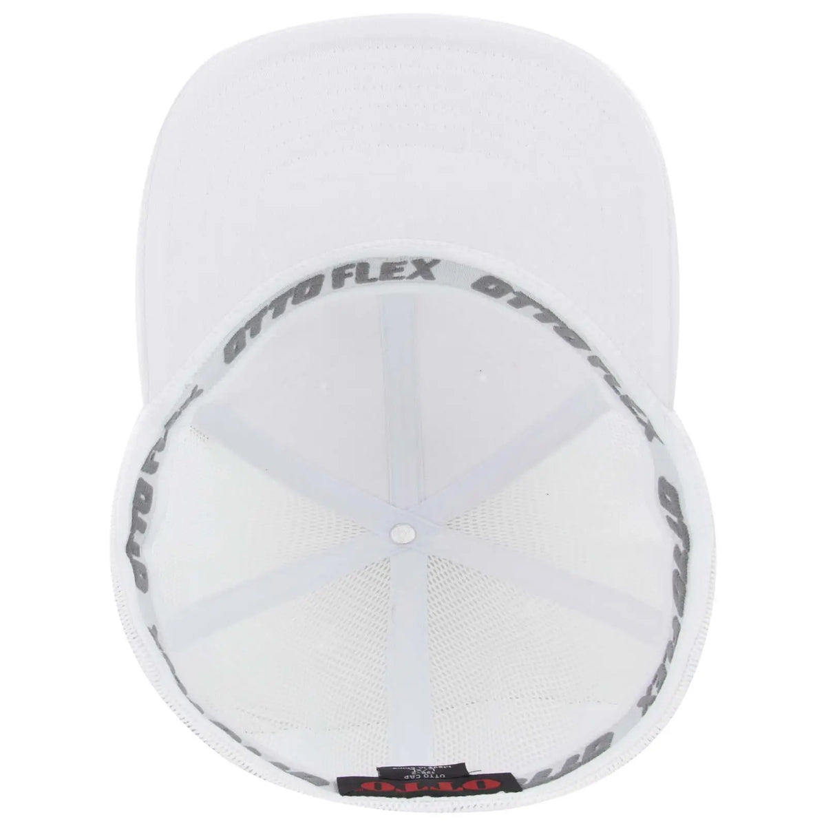 Otto 135-2 ?Otto Flex’ Fitted 6 Panel Low Profile Mesh Back Trucker Cap - White