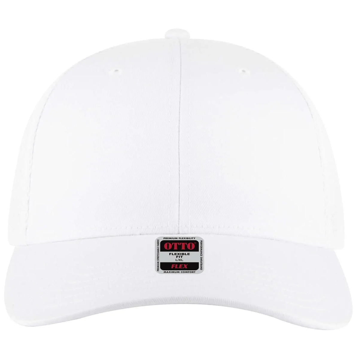 Otto 135-2 ?Otto Flex’ Fitted 6 Panel Low Profile Mesh Back Trucker Cap - White