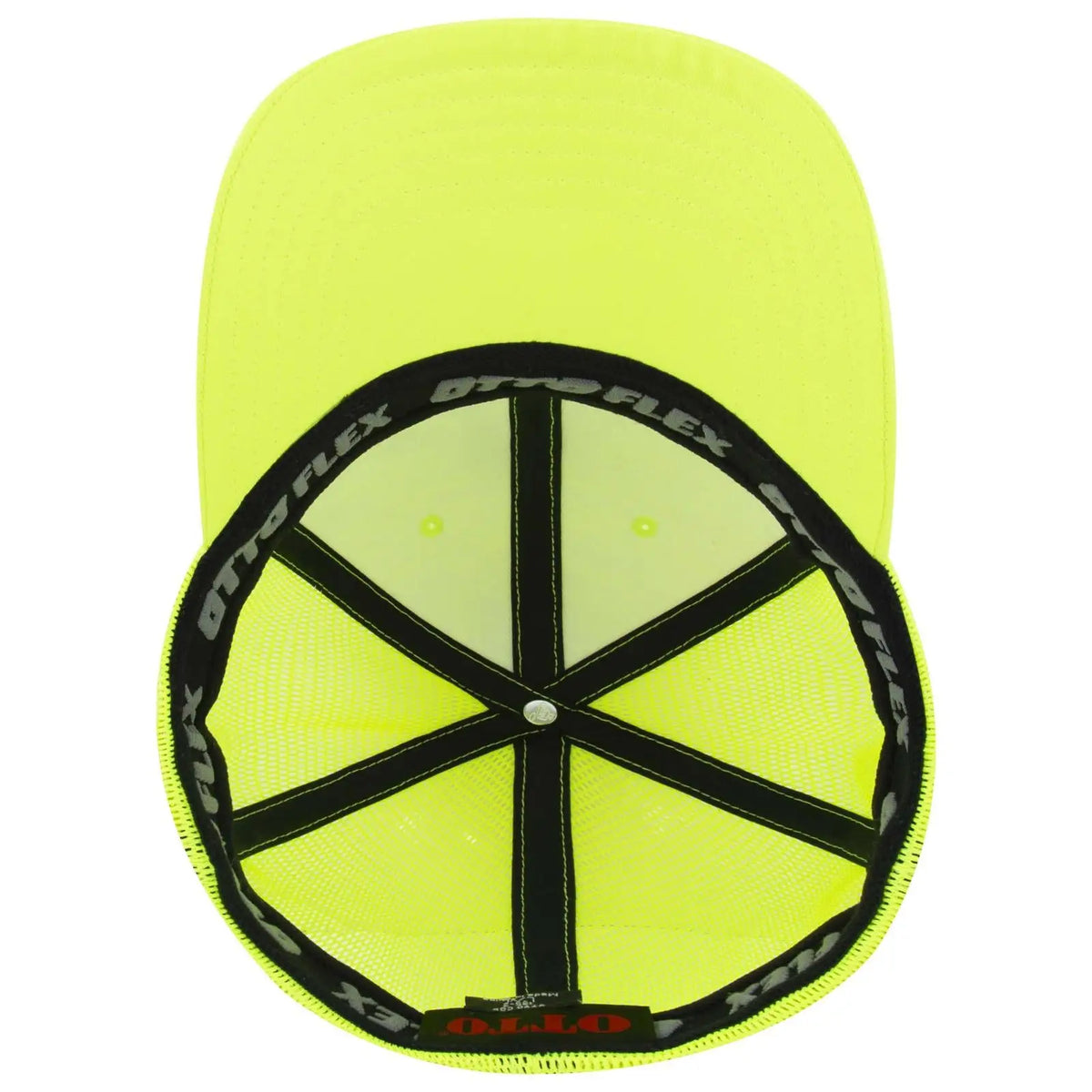 Otto 135-2 ?Otto Flex’ Fitted 6 Panel Low Profile Mesh Back Trucker Cap - N. Yellow