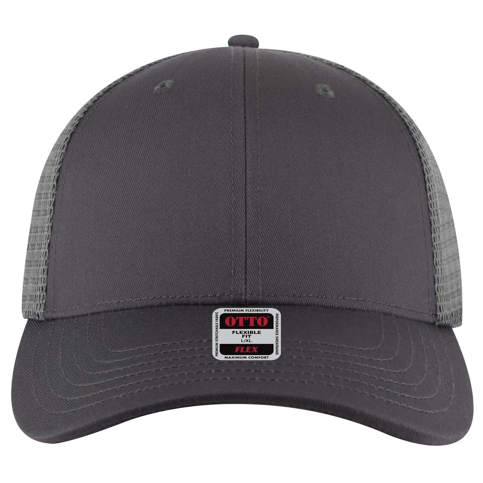 Otto 135-2 ?Otto Flex’ Fitted 6 Panel Low Profile Mesh Back Trucker Cap - Char. Gray