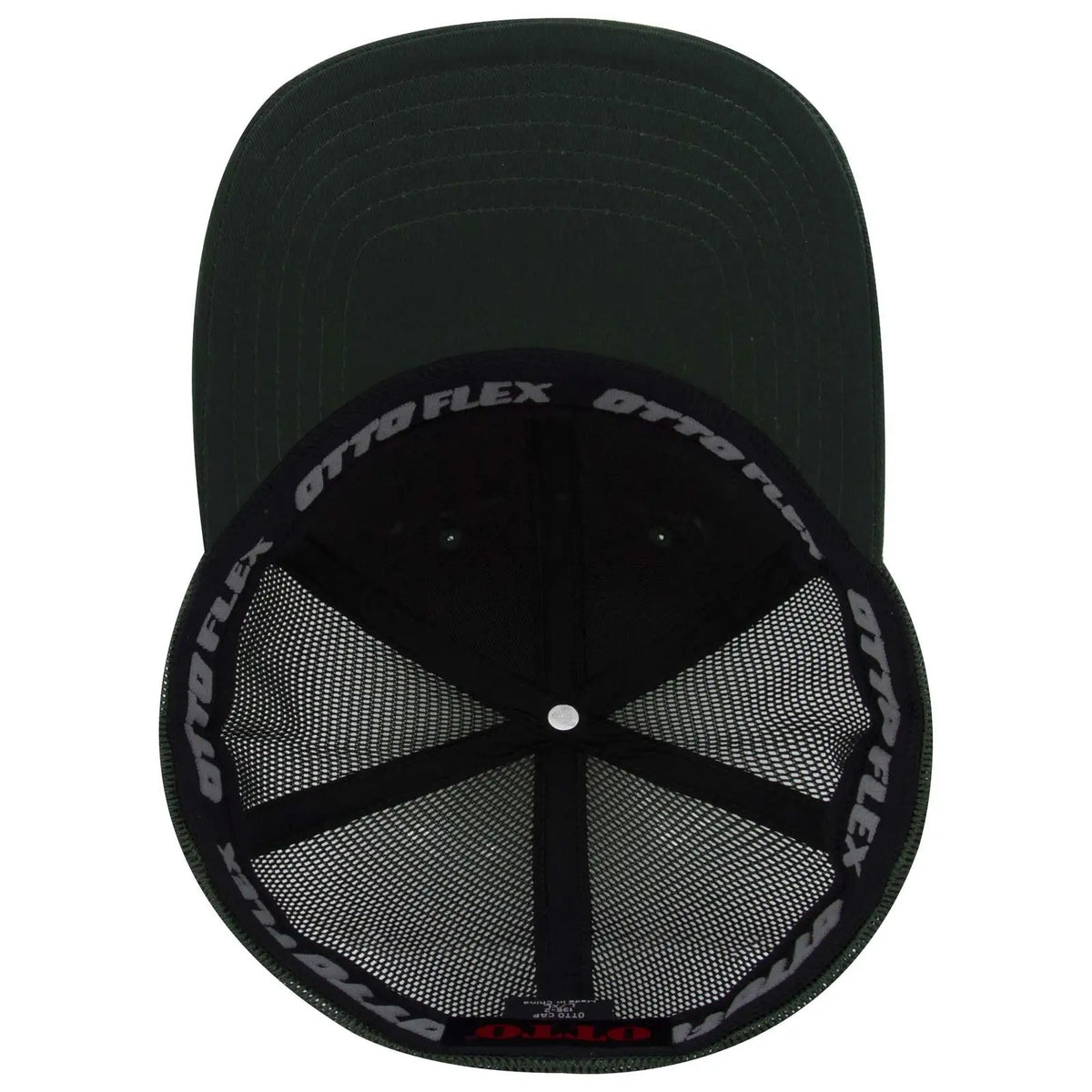 Otto 135-2 ?Otto Flex’ Fitted 6 Panel Low Profile Mesh Back Trucker Cap - Dk. Green