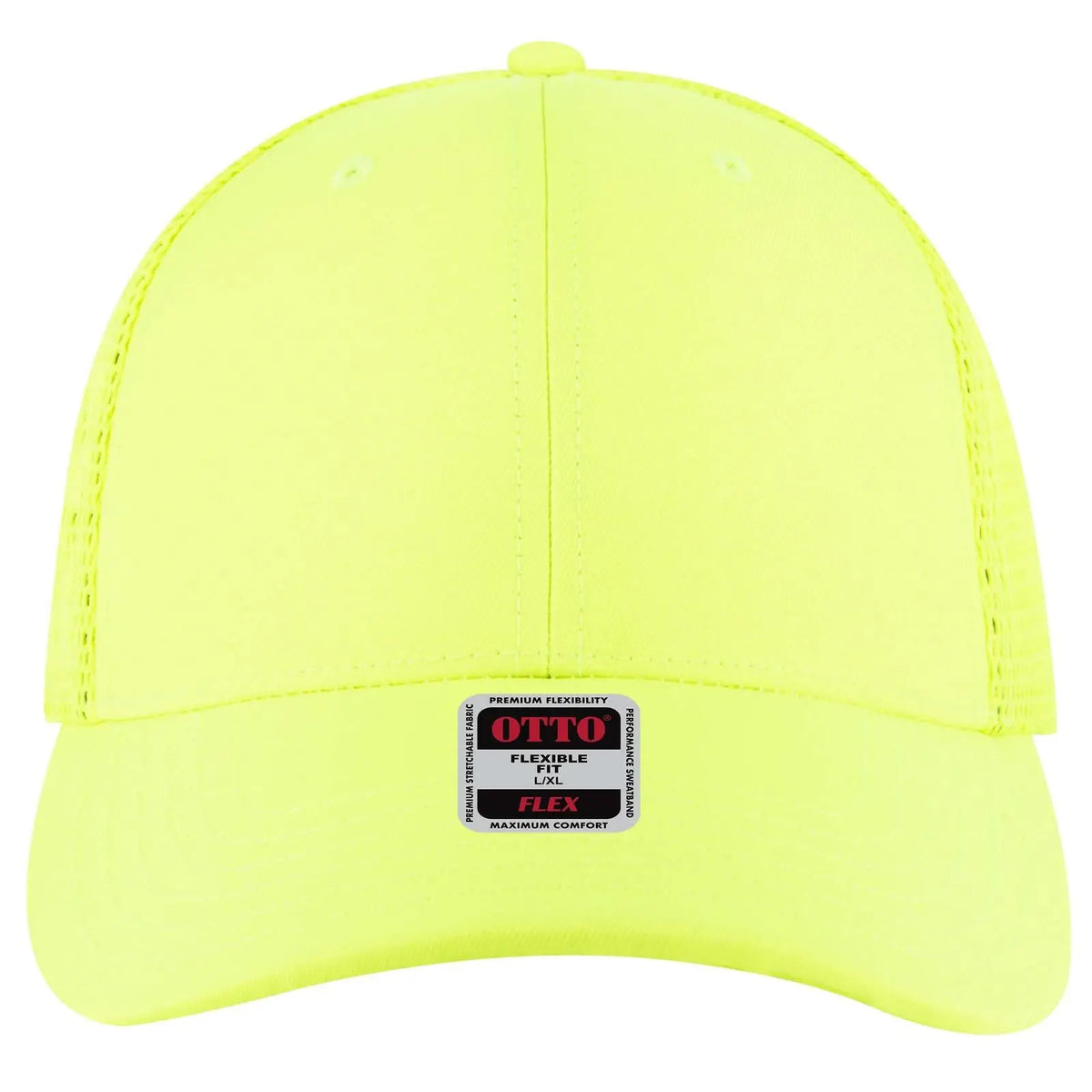 Otto 135-2 ?Otto Flex’ Fitted 6 Panel Low Profile Mesh Back Trucker Cap - N. Yellow