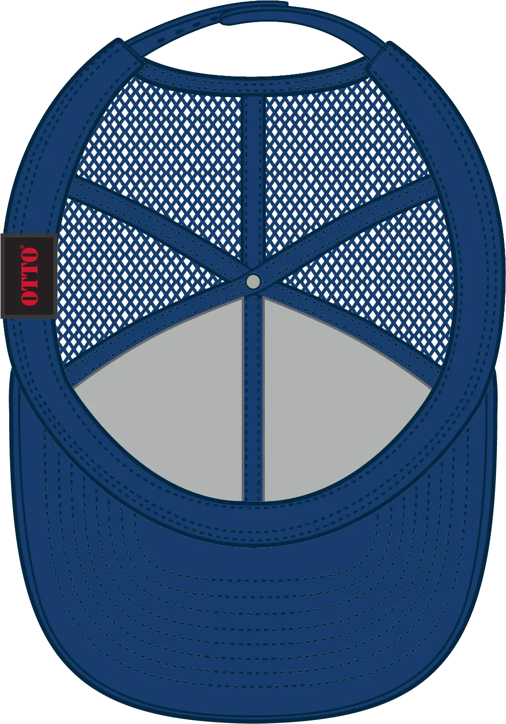 Otto 141-1070 ?Otto Snap’ 6 Panel Pro Style Mesh Back Trucker Snapback Cap - Ryl/crk/ryl - 1/2’’ - 7 5/8’’