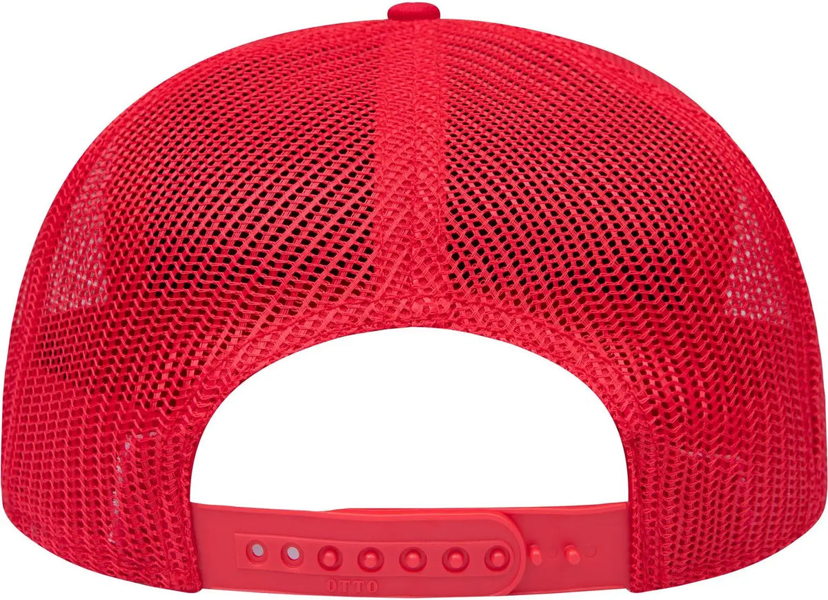 Otto 141-1070 ?Otto Snap’ 6 Panel Pro Style Mesh Back Trucker Snapback Cap - Red - 1/2’’ - 7 5/8’’