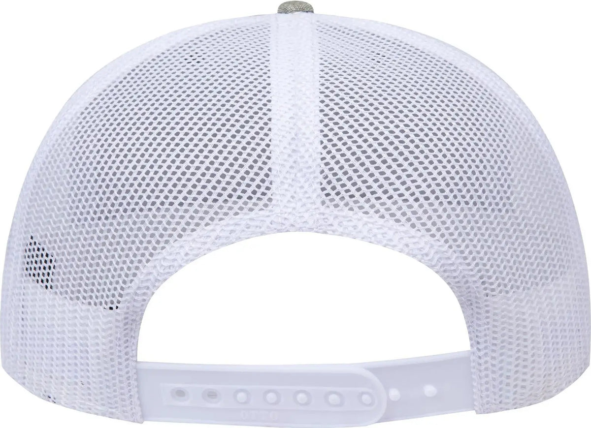 Otto 141-1070 ?Otto Snap’ 6 Panel Pro Style Mesh Back Trucker Snapback Cap - Chgry/wht - 1/2’’ - 7 5/8’’