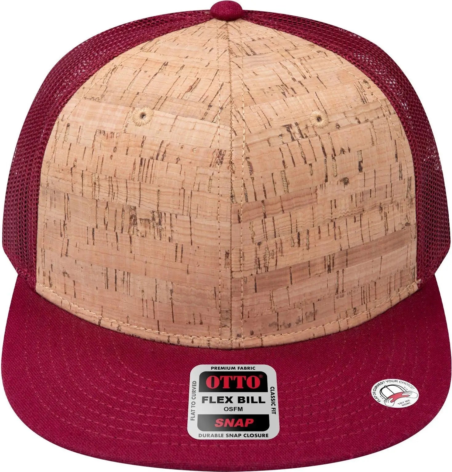 Otto 141-1070 ?Otto Snap’ 6 Panel Pro Style Mesh Back Trucker Snapback Cap - Bg Mrn/crk/bg Mrn - 1/2’’ - 7 5/8’’