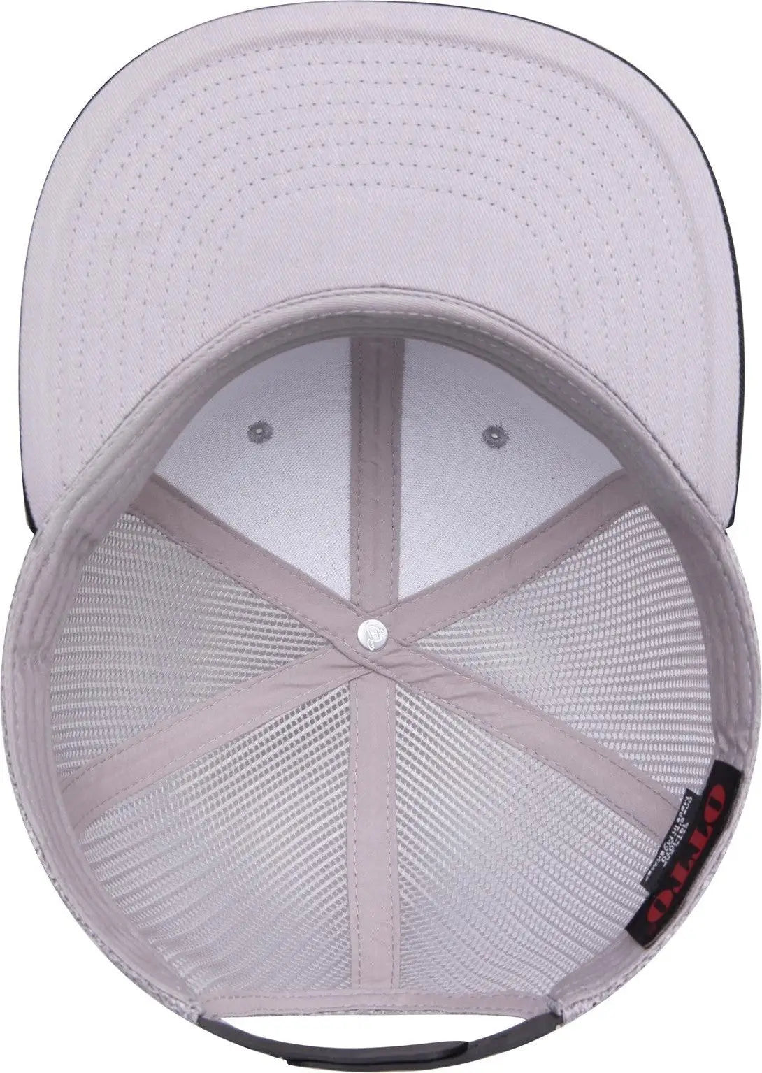 Otto 141-1070 ?Otto Snap’ 6 Panel Pro Style Mesh Back Trucker Snapback Cap - Blk/gry/gry - 1/2’’ - 7 5/8’’