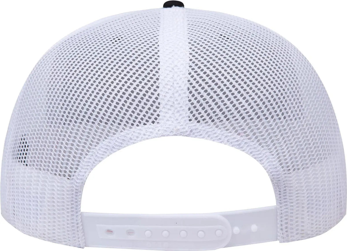 Otto 141-1070 ?Otto Snap’ 6 Panel Pro Style Mesh Back Trucker Snapback Cap - Blk/blk/wht - 1/2’’ - 7 5/8’’