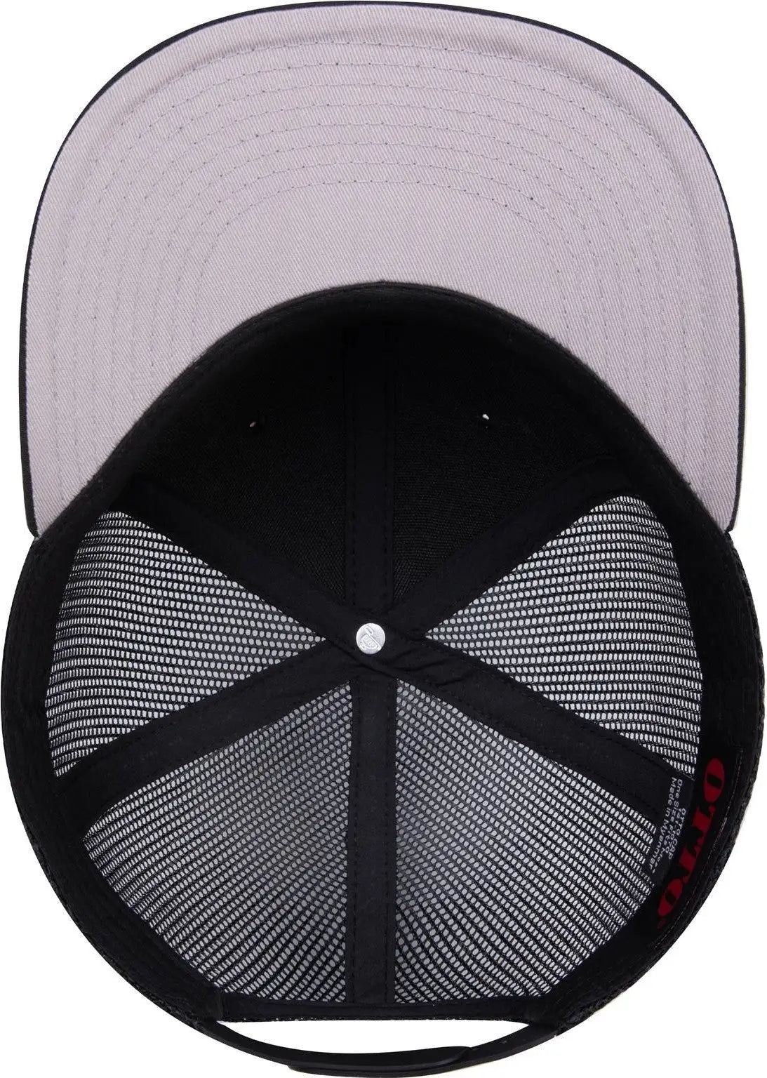 Otto 141-1070 ?Otto Snap’ 6 Panel Pro Style Mesh Back Trucker Snapback Cap - Black - 1/2’’ - 7 5/8’’
