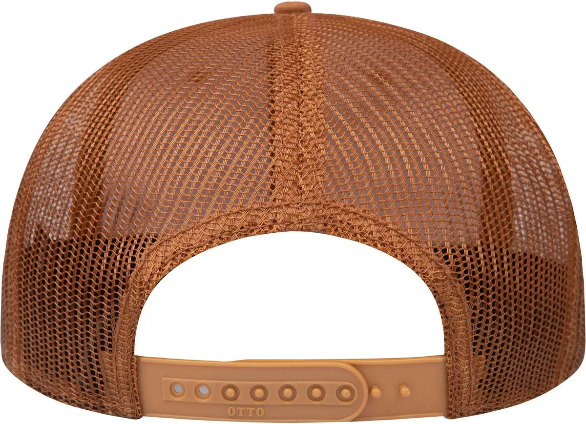 Otto 141-1070 ?Otto Snap’ 6 Panel Pro Style Mesh Back Trucker Snapback Cap - Cy Brn/crk/cy Brn - 1/2’’ - 7 5/8’’