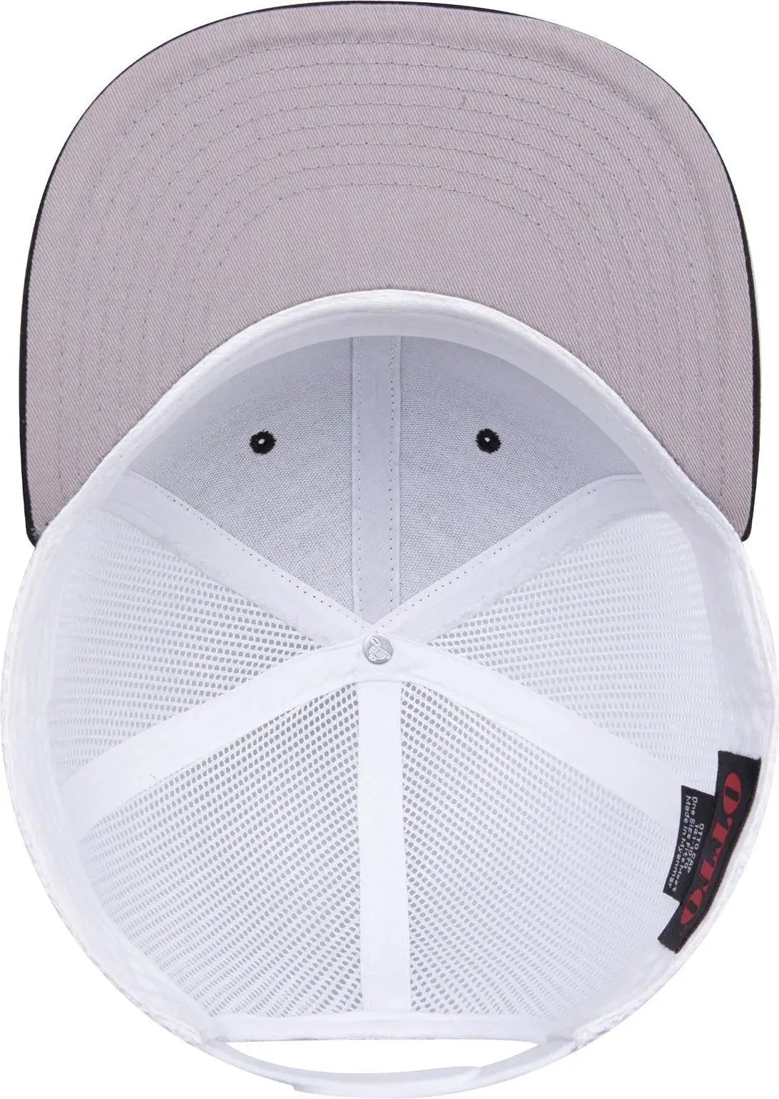 Otto 141-1070 ?Otto Snap’ 6 Panel Pro Style Mesh Back Trucker Snapback Cap - Blk/blk/wht - 1/2’’ - 7 5/8’’