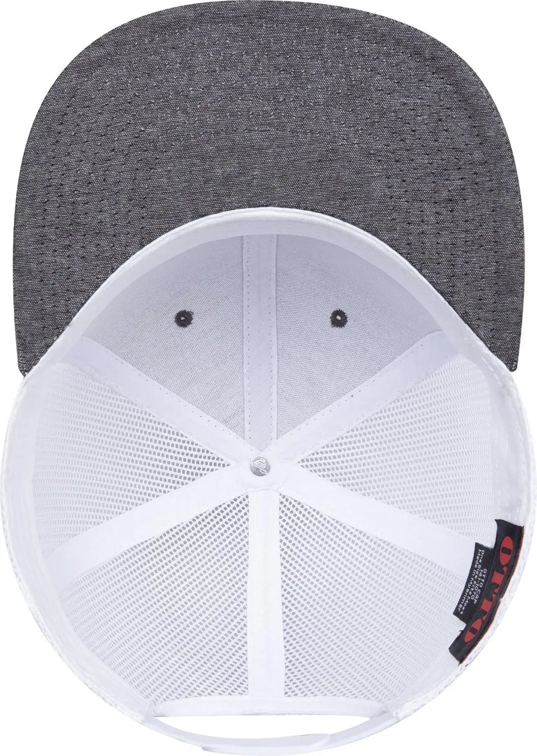 Otto 141-1070 ?Otto Snap’ 6 Panel Pro Style Mesh Back Trucker Snapback Cap - Blk/wht - 1/2’’ - 7 5/8’’