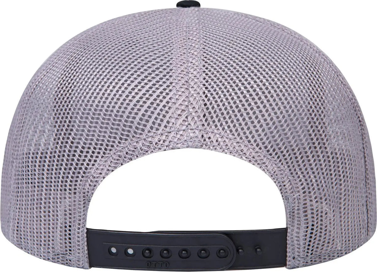 Otto 141-1070 ?Otto Snap’ 6 Panel Pro Style Mesh Back Trucker Snapback Cap - Blk/gry/gry - 1/2’’ - 7 5/8’’