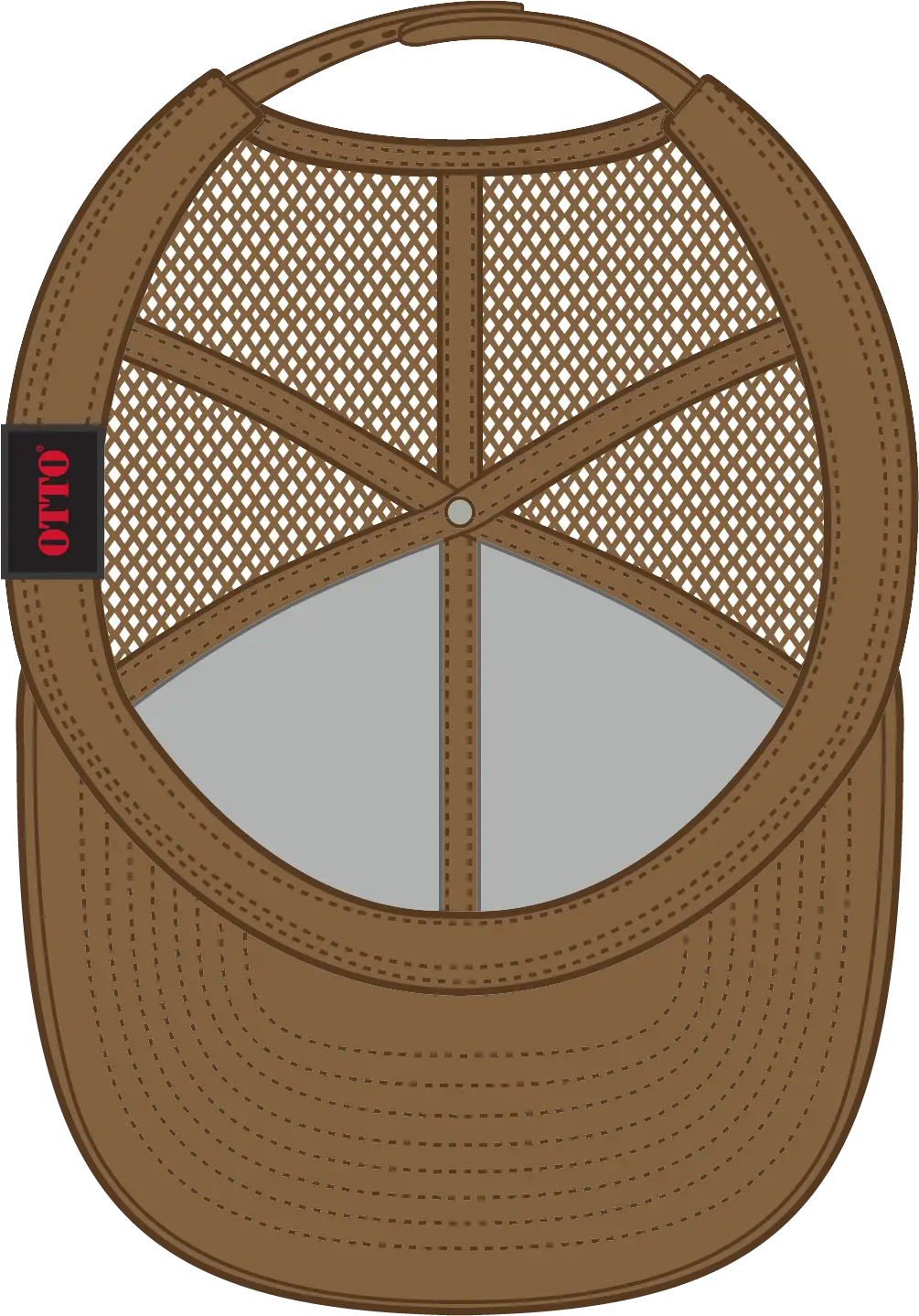 Otto 141-1070 ?Otto Snap’ 6 Panel Pro Style Mesh Back Trucker Snapback Cap - Cy Brn/crk/cy Brn - 1/2’’ - 7 5/8’’
