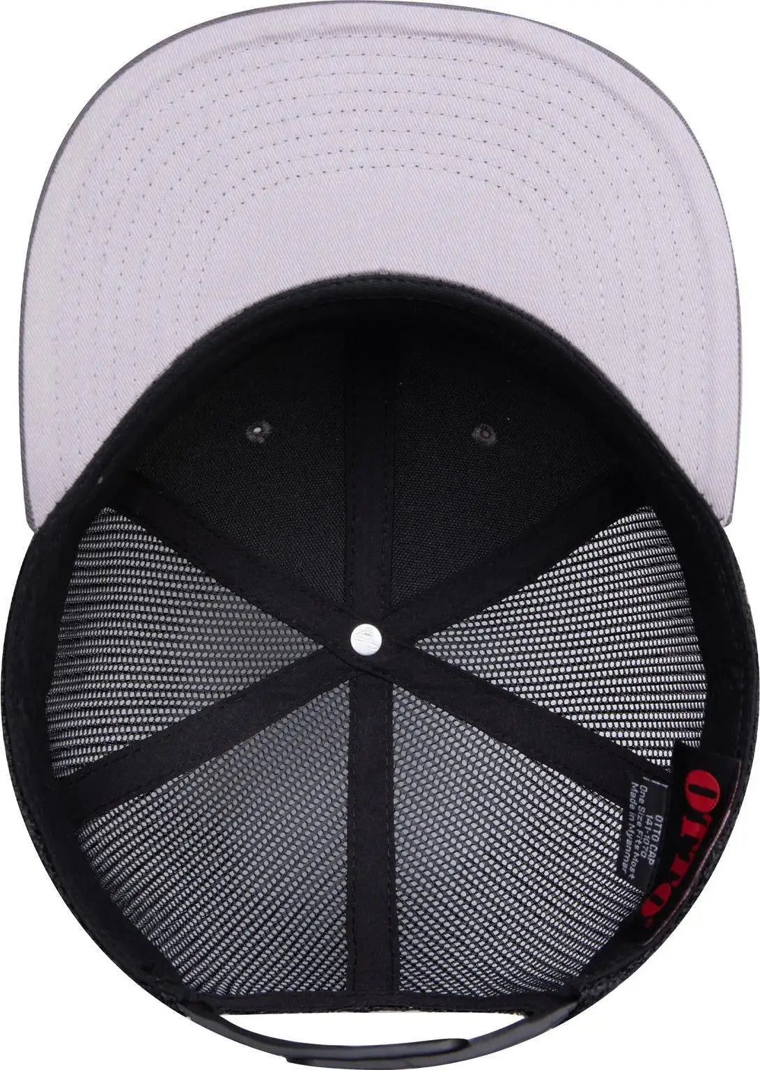 Otto 141-1070 ?Otto Snap’ 6 Panel Pro Style Mesh Back Trucker Snapback Cap - Ch.gry/ch.gry/blk - 1/2’’ - 7 5/8’’