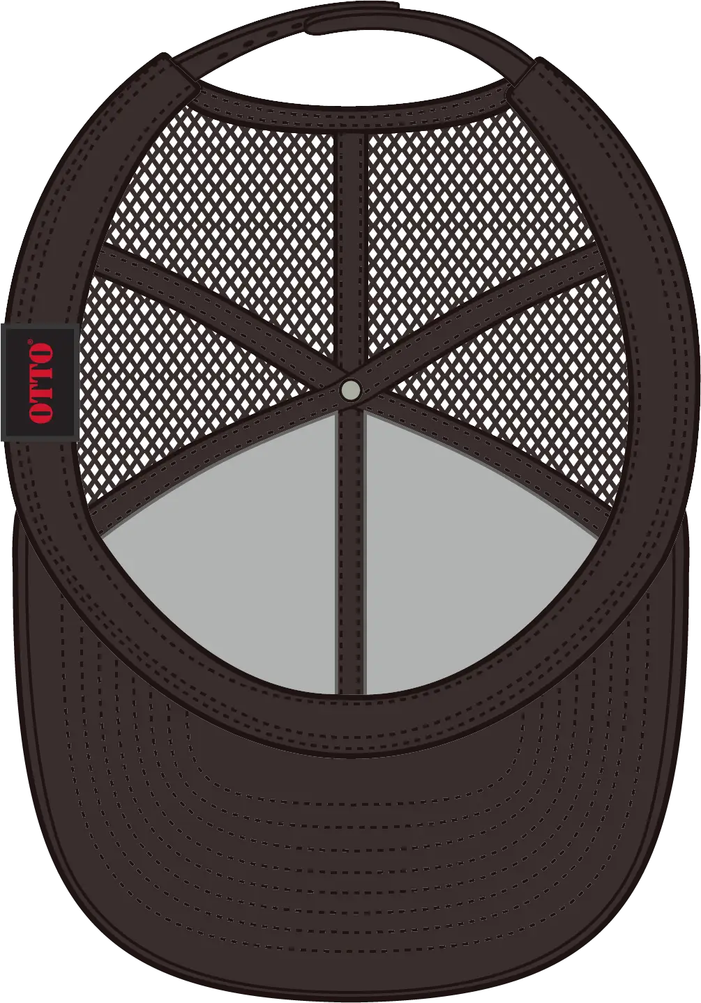 Otto 141-1070 ?Otto Snap’ 6 Panel Pro Style Mesh Back Trucker Snapback Cap - D.brn/cork/d.brn - 1/2’’ - 7 5/8’’