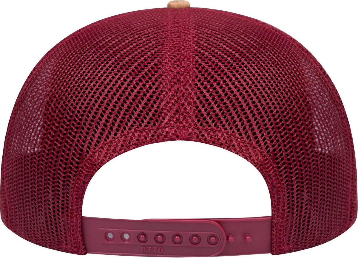 Otto 141-1070 ?Otto Snap’ 6 Panel Pro Style Mesh Back Trucker Snapback Cap - Cork/bg Mrn - 1/2’’ - 7 5/8’’