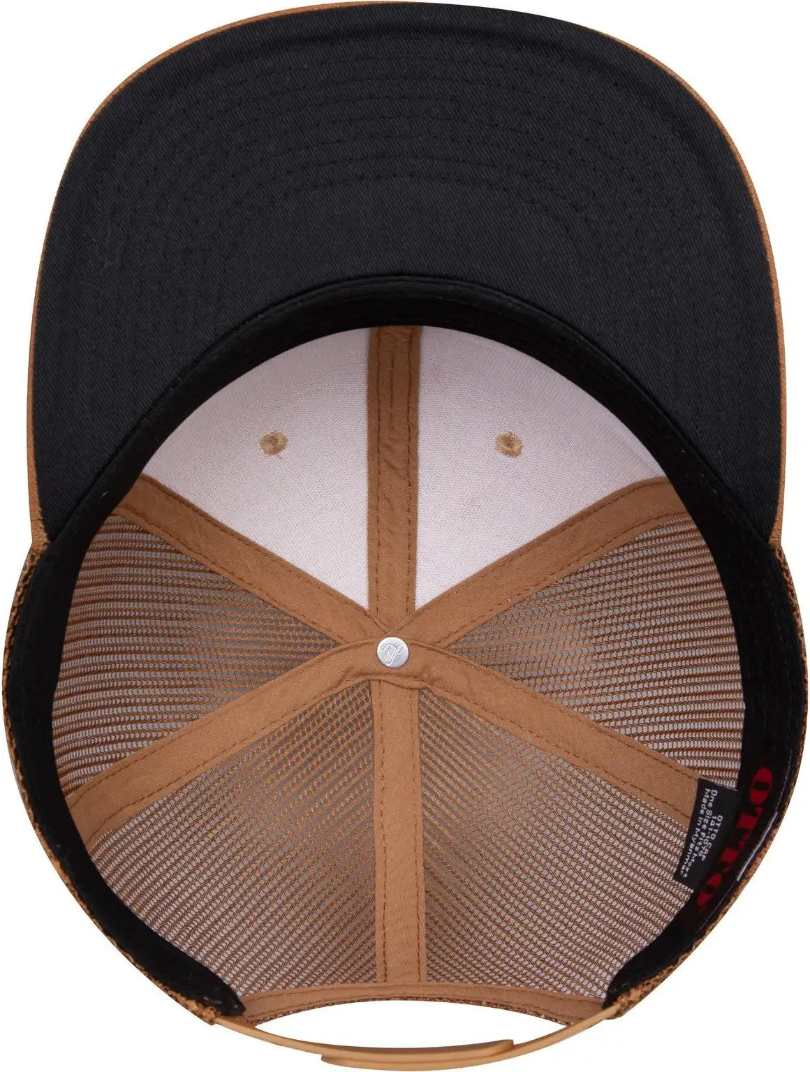 Otto 141-1070 ?Otto Snap’ 6 Panel Pro Style Mesh Back Trucker Snapback Cap - Cy Brn/crk/cy Brn - 1/2’’ - 7 5/8’’