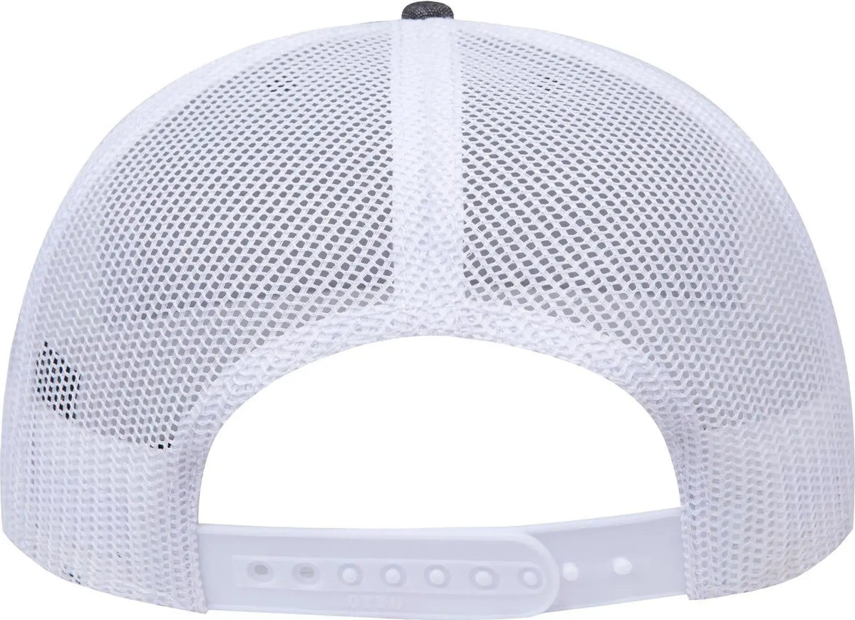 Otto 141-1070 ?Otto Snap’ 6 Panel Pro Style Mesh Back Trucker Snapback Cap - Blk/wht - 1/2’’ - 7 5/8’’