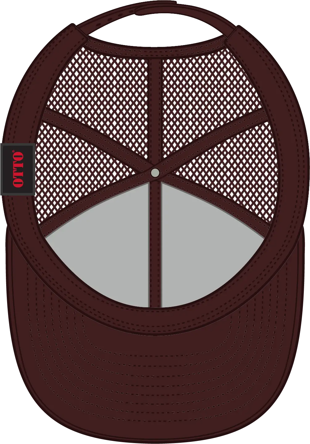 Otto 141-1070 ?Otto Snap’ 6 Panel Pro Style Mesh Back Trucker Snapback Cap - Brn/crk/brn - 1/2’’ - 7 5/8’’