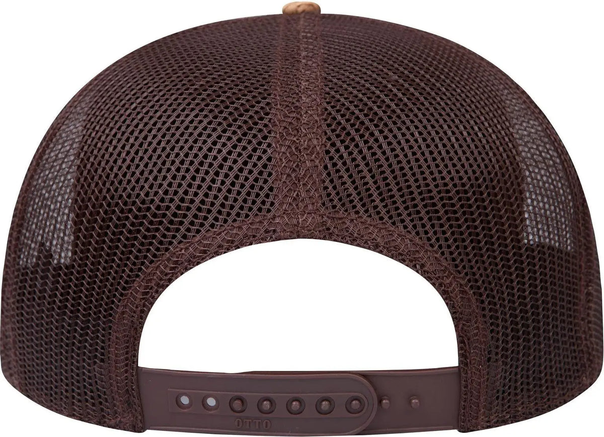 Otto 141-1070 ?Otto Snap’ 6 Panel Pro Style Mesh Back Trucker Snapback Cap - Cork/brn - 1/2’’ - 7 5/8’’