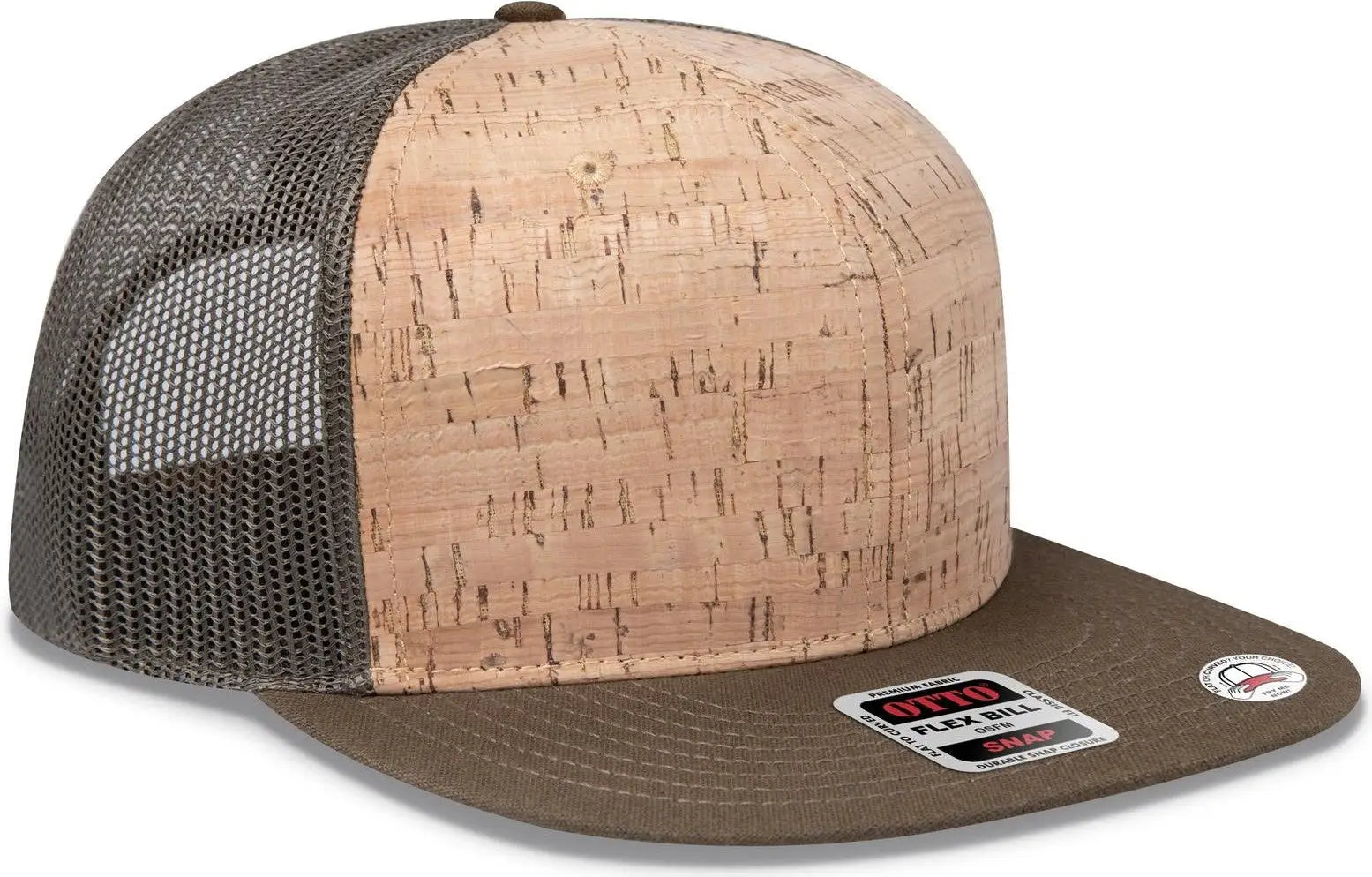 Otto 141-1070 ?Otto Snap’ 6 Panel Pro Style Mesh Back Trucker Snapback Cap - Ml Grn/crk/ml Grn - 1/2’’ - 7 5/8’’