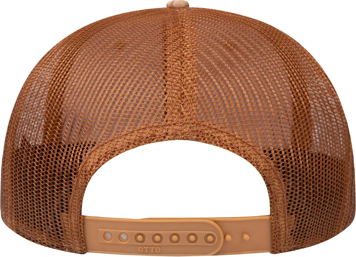 Otto 141-1070 ?Otto Snap’ 6 Panel Pro Style Mesh Back Trucker Snapback Cap - Cork/cy Brn - 1/2’’ - 7 5/8’’