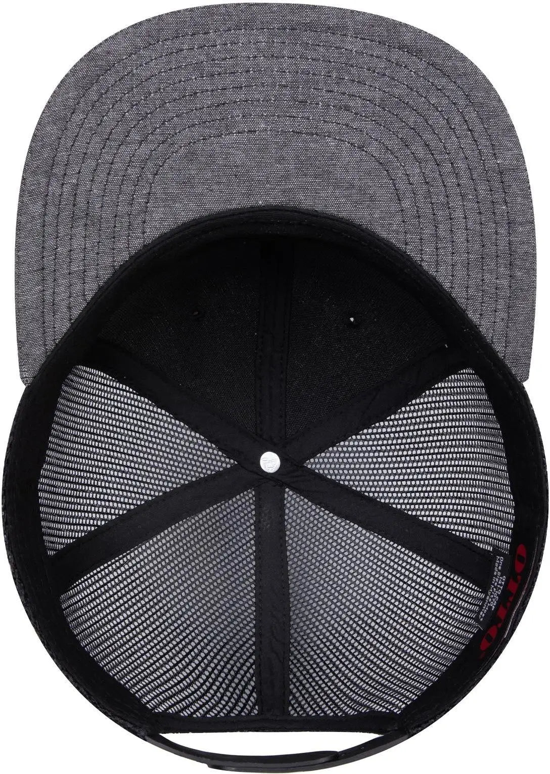 Otto 141-1070 ?Otto Snap’ 6 Panel Pro Style Mesh Back Trucker Snapback Cap - Black - 1/2’’ - 7 5/8’’