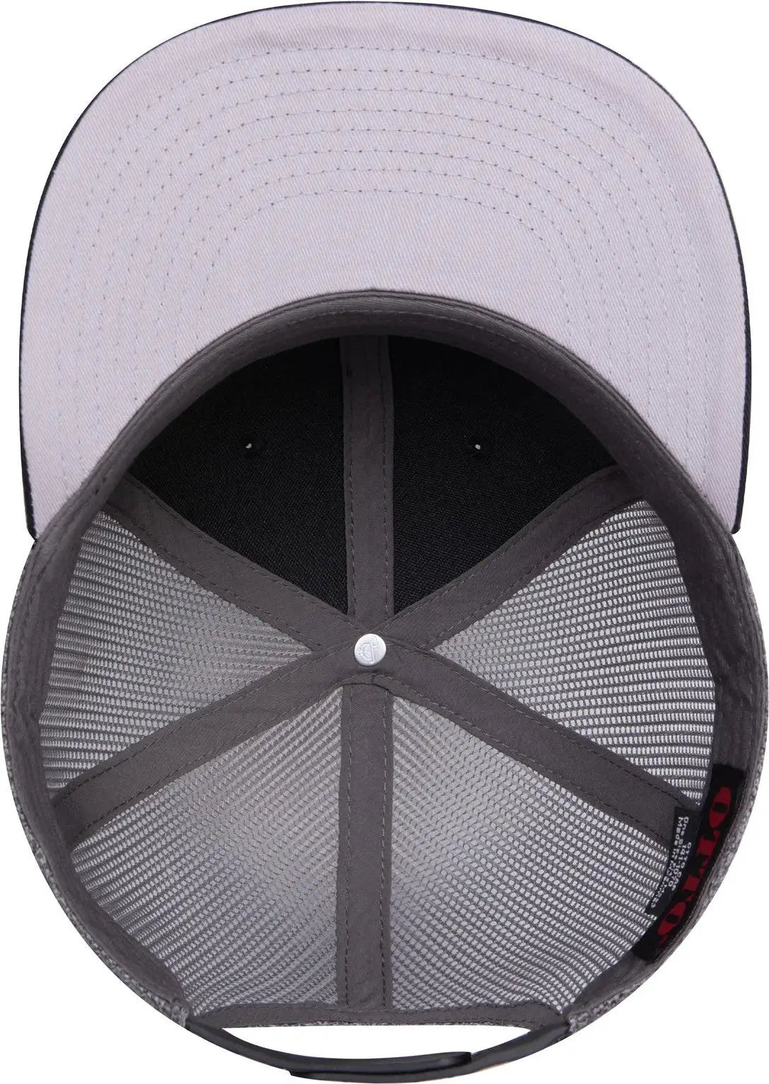 Otto 141-1070 ?Otto Snap’ 6 Panel Pro Style Mesh Back Trucker Snapback Cap - Blk/blk/ch.gry - 1/2’’ - 7 5/8’’