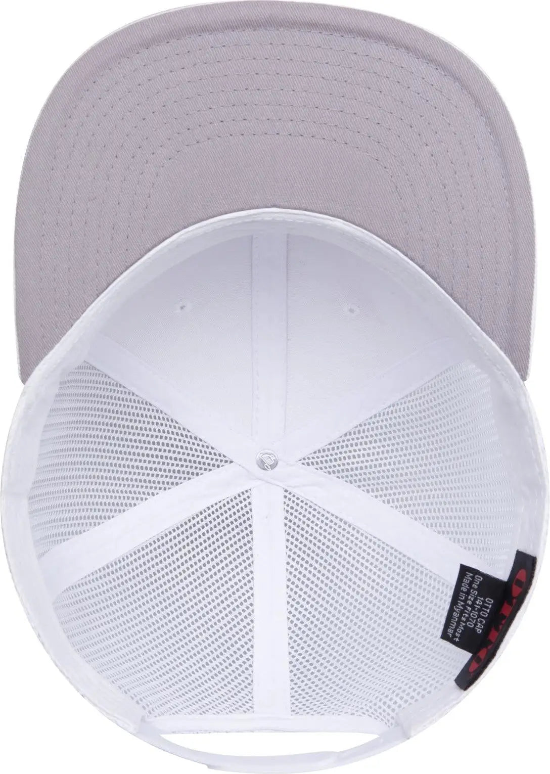 Otto 141-1070 ?Otto Snap’ 6 Panel Pro Style Mesh Back Trucker Snapback Cap - White - 1/2’’ - 7 5/8’’