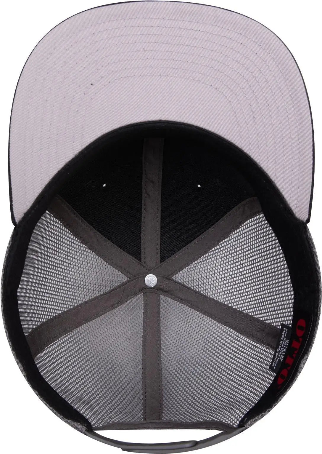 Otto 141-1070 ?Otto Snap’ 6 Panel Pro Style Mesh Back Trucker Snapback Cap - Blk/blk/ch Gry - 1/2’’ - 7 5/8’’