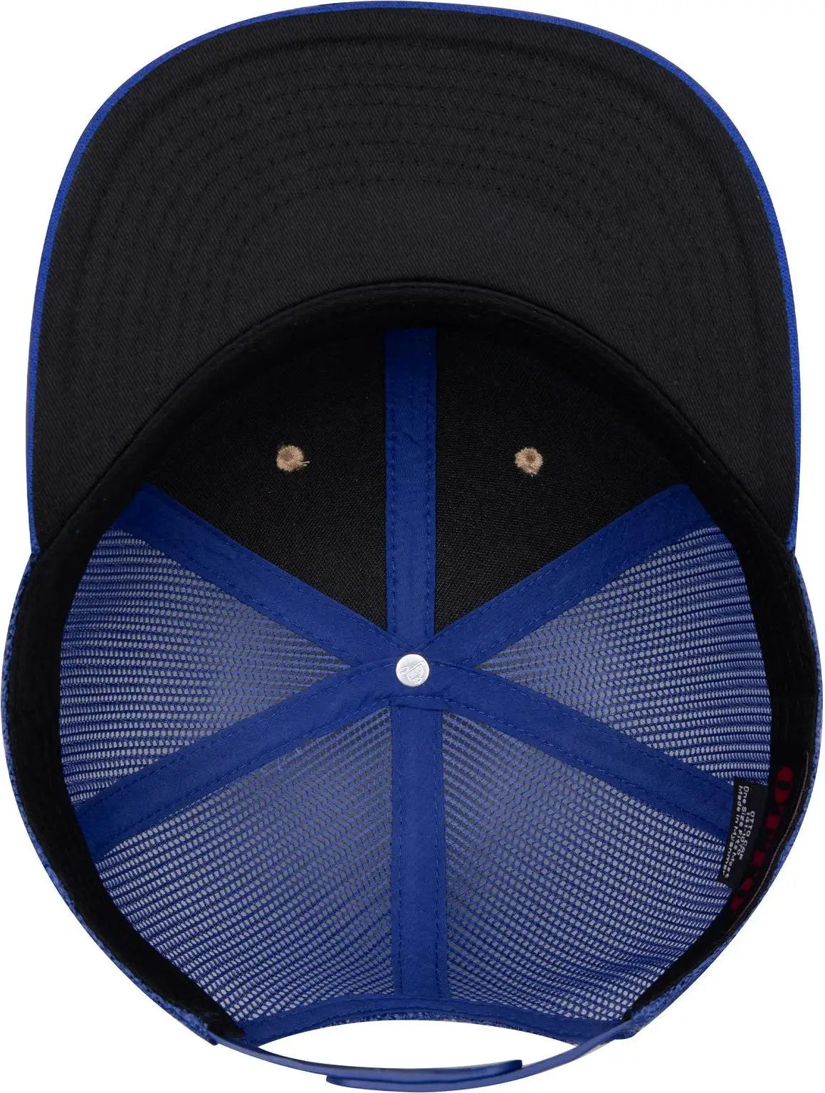Otto 141-1070 ?Otto Snap’ 6 Panel Pro Style Mesh Back Trucker Snapback Cap - Ryl/crk/ryl - 1/2’’ - 7 5/8’’