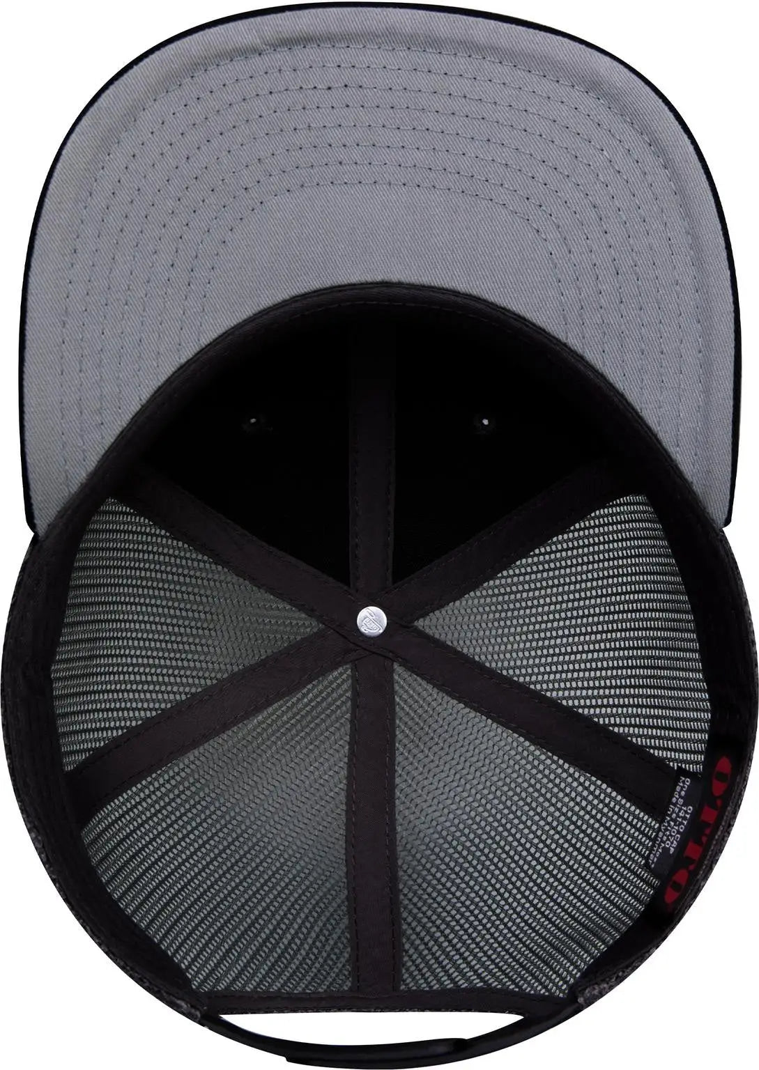 Otto 141-1070 ?Otto Snap’ 6 Panel Pro Style Mesh Back Trucker Snapback Cap - Gry/blk/blk - 1/2’’ - 7 5/8’’