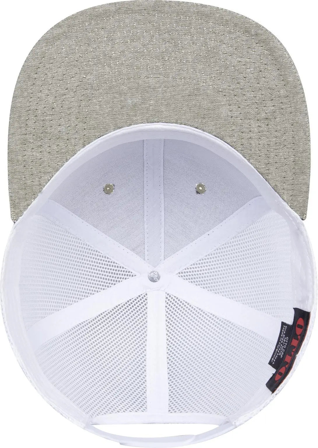 Otto 141-1070 ?Otto Snap’ 6 Panel Pro Style Mesh Back Trucker Snapback Cap - Chgry/wht - 1/2’’ - 7 5/8’’