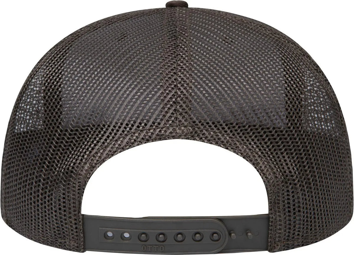 Otto 141-1070 ?Otto Snap’ 6 Panel Pro Style Mesh Back Trucker Snapback Cap - Dk.grn/brn/dk.ol.grn - 1/2’’ - 7 5/8’’