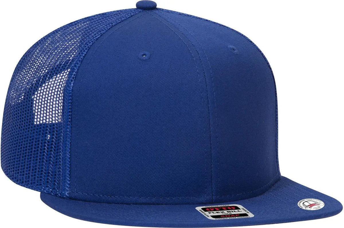 Otto 141-1070 ?Otto Snap’ 6 Panel Pro Style Mesh Back Trucker Snapback Cap - Royal - 1/2’’ - 7 5/8’’