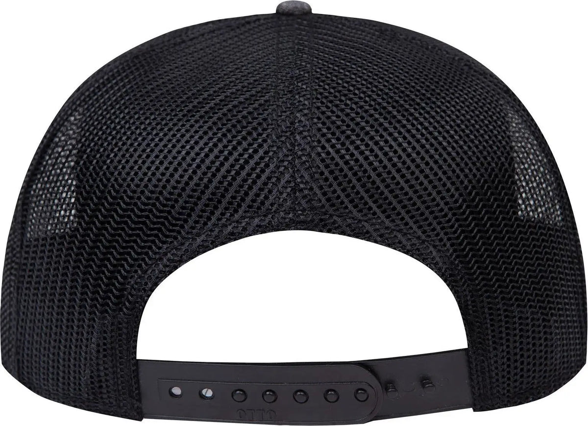 Otto 141-1070 ?Otto Snap’ 6 Panel Pro Style Mesh Back Trucker Snapback Cap - Black - 1/2’’ - 7 5/8’’