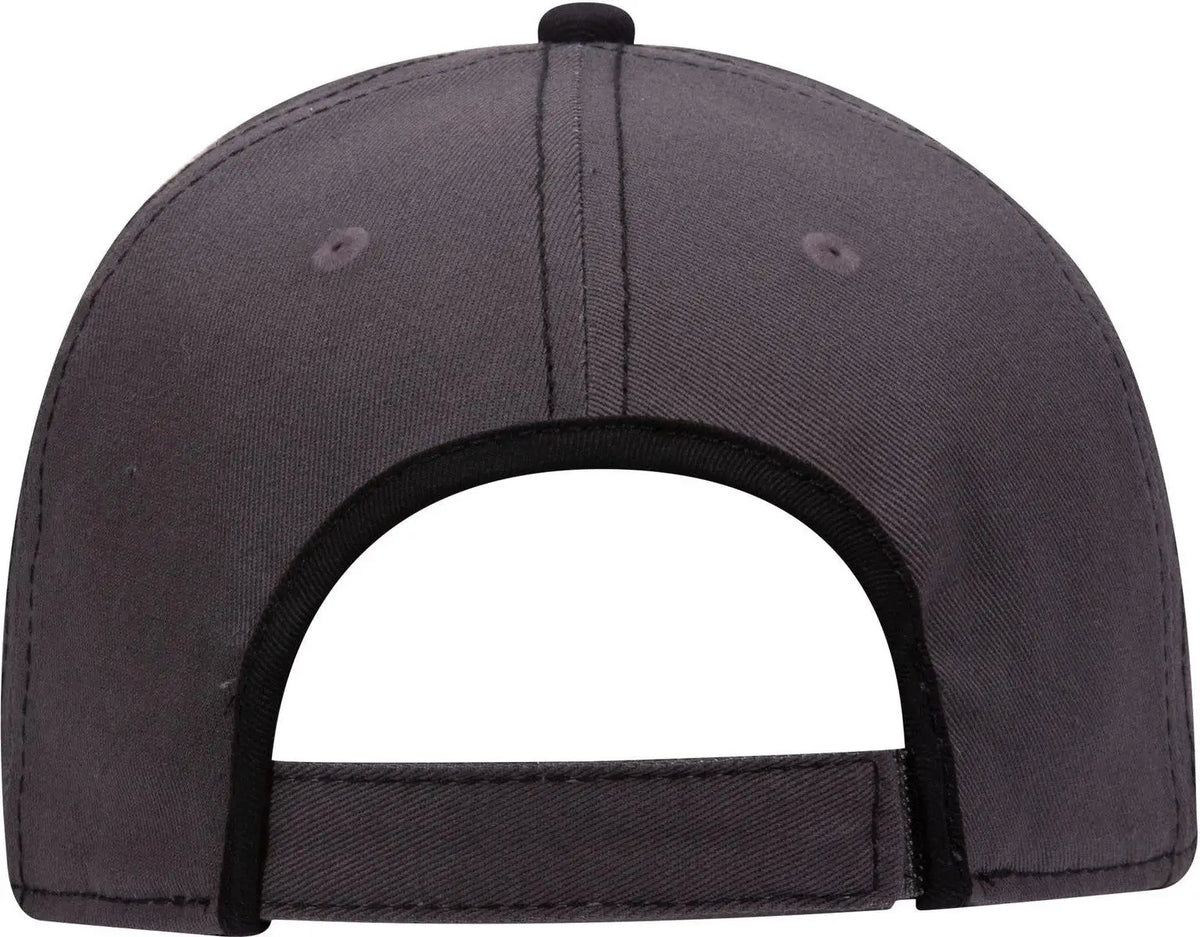 Otto 147-1071 6 Panel Low Profile Baseball Cap - Ch.gry/blk - 1/2’’ - 7 5/8’’