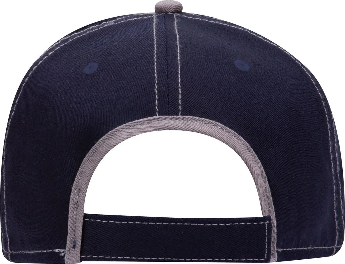 Otto 147-1071 6 Panel Low Profile Baseball Cap - Nvy/gry - 1/2’’ - 7 5/8’’