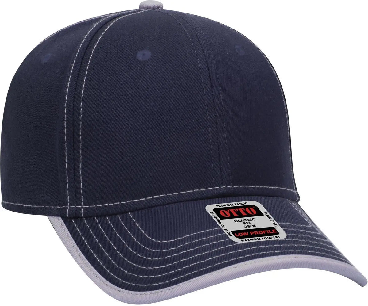 Otto 147-1071 6 Panel Low Profile Baseball Cap - Nvy/gry - 1/2’’ - 7 5/8’’