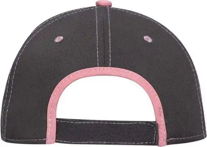 Otto 147-1071 Superior Cotton Twill W/ Contrast Stitching Binding Trim Visor 6 Panel Low Profile Baseball Cap