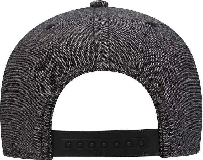 Otto 148-1189 Snap 6 Panel Mid Profile Snapback Cap - Black - one Size Fits Most