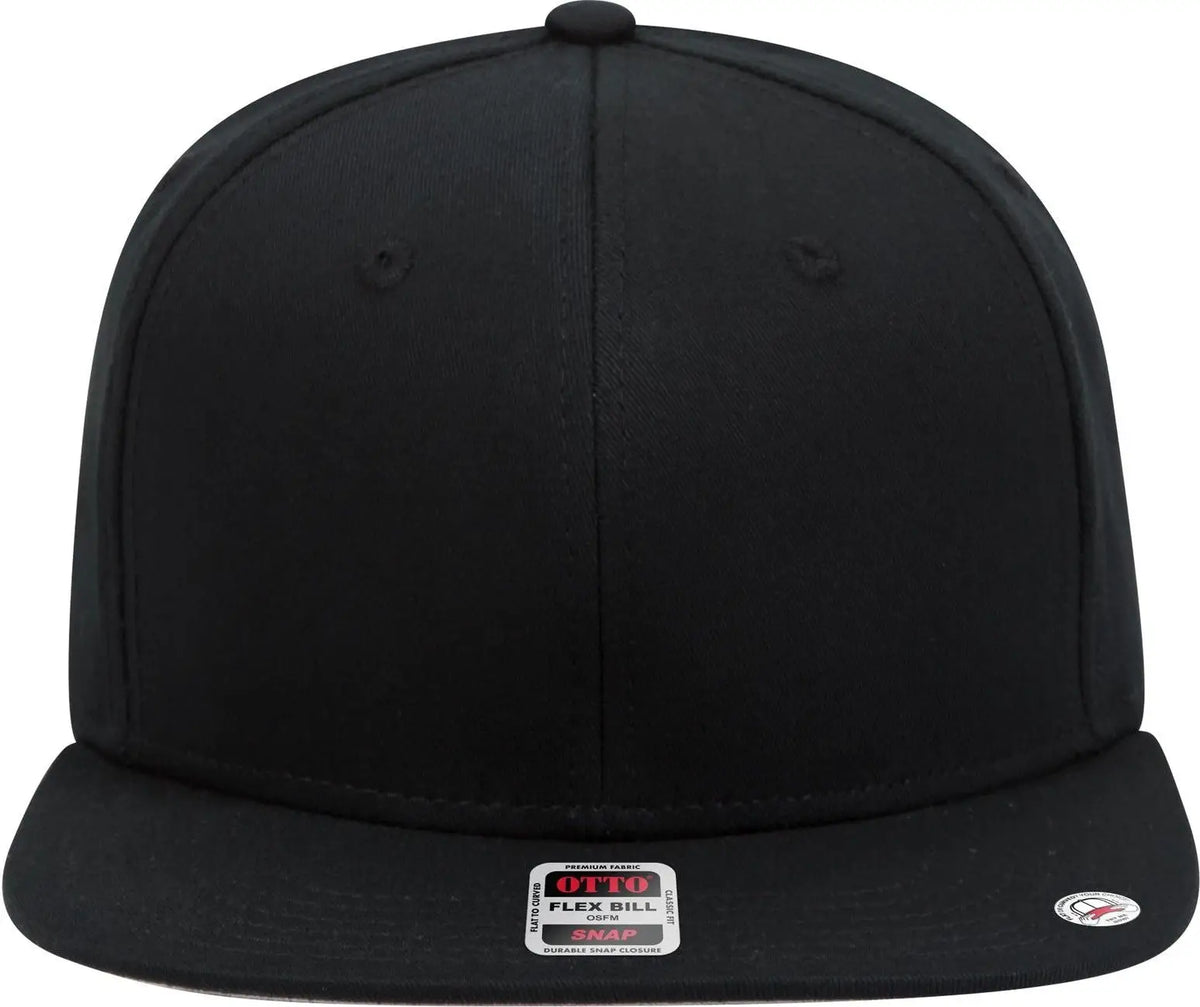 Otto 148-1197 ?Otto Snap’ 6 Panel Pro Style Snapback Cap - Black - 1/2’’ - 7 5/8’’
