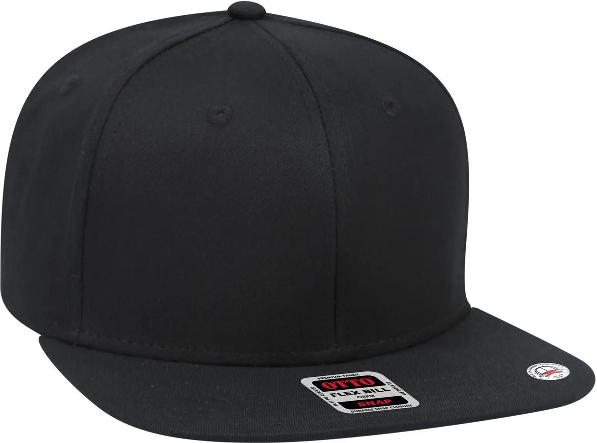 Otto 148-1197 ?Otto Snap’ 6 Panel Pro Style Snapback Cap - Black - 1/2’’ - 7 5/8’’