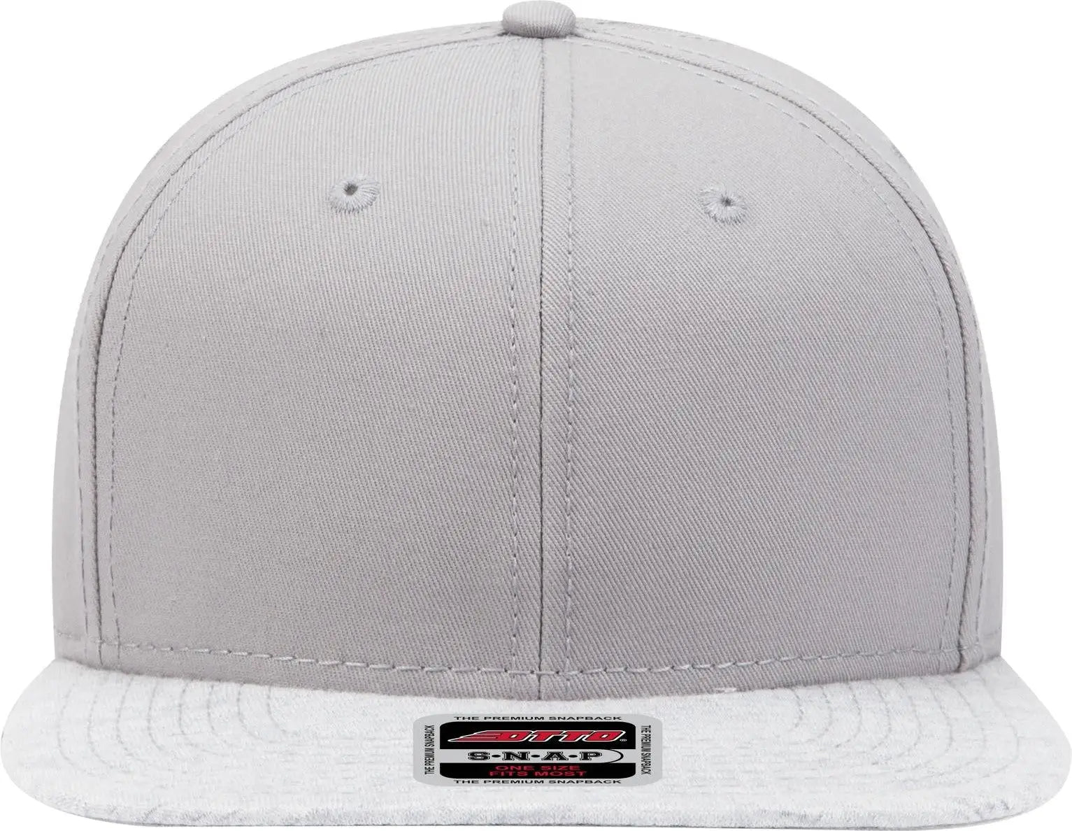 Otto 148-1218 ?Otto Snap’ 6 Panel Mid Profile Snapback Cap - Heath.gry/gry - 1/2’’ - 7 5/8’’